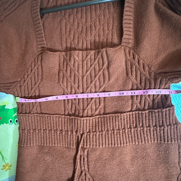 Free People Emmaline Long Sleeve Sweater Dress Cinnamon L Ptp 14 super stretchy - Picture 11 of 12